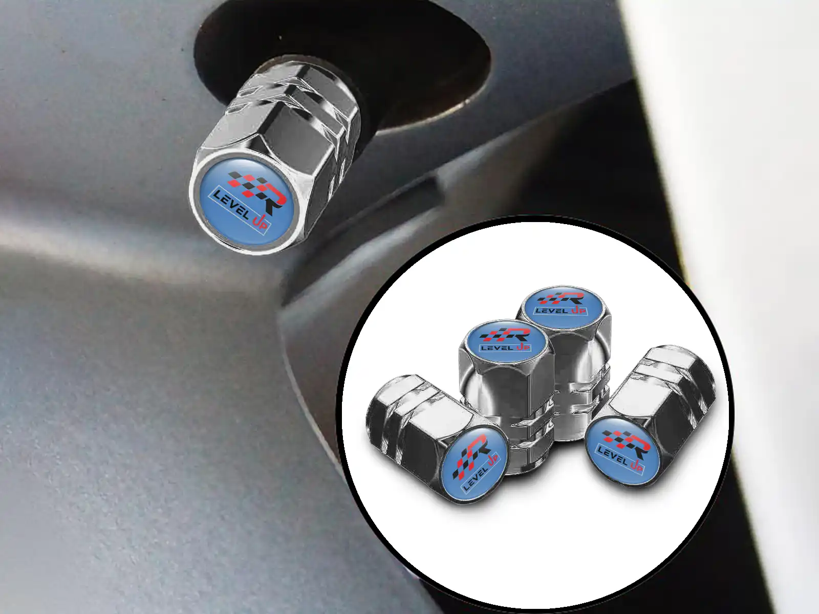 Tyre Valve Stem Caps for Bicycle Universal Fitment Look
